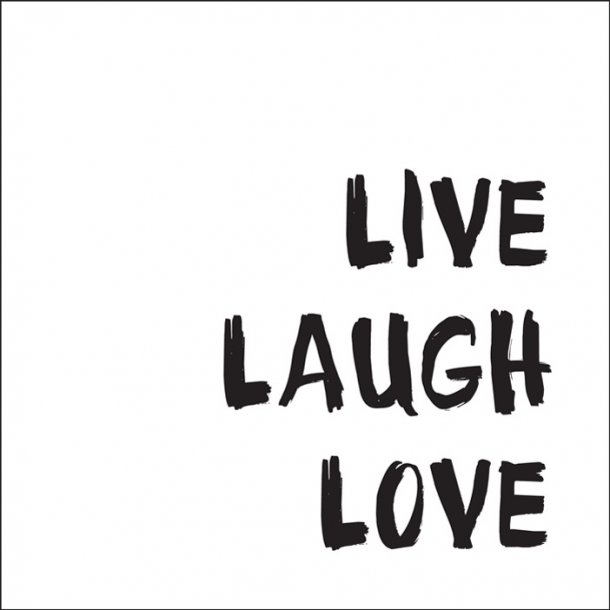 Live Laugh Love - Flisesticker 15x15 cm - Gennemsigtig folie