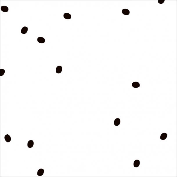 Dotted confetti - Black - Transparent sticker 15x15 cm