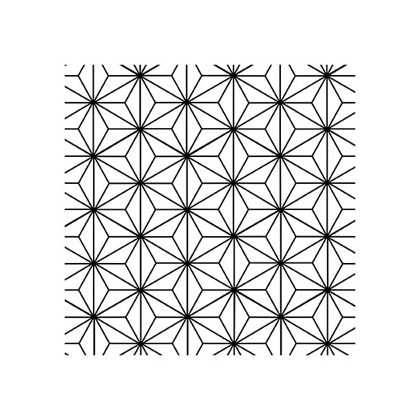 Star Pattern - Black - Full Coverage sticker 15x15 cm